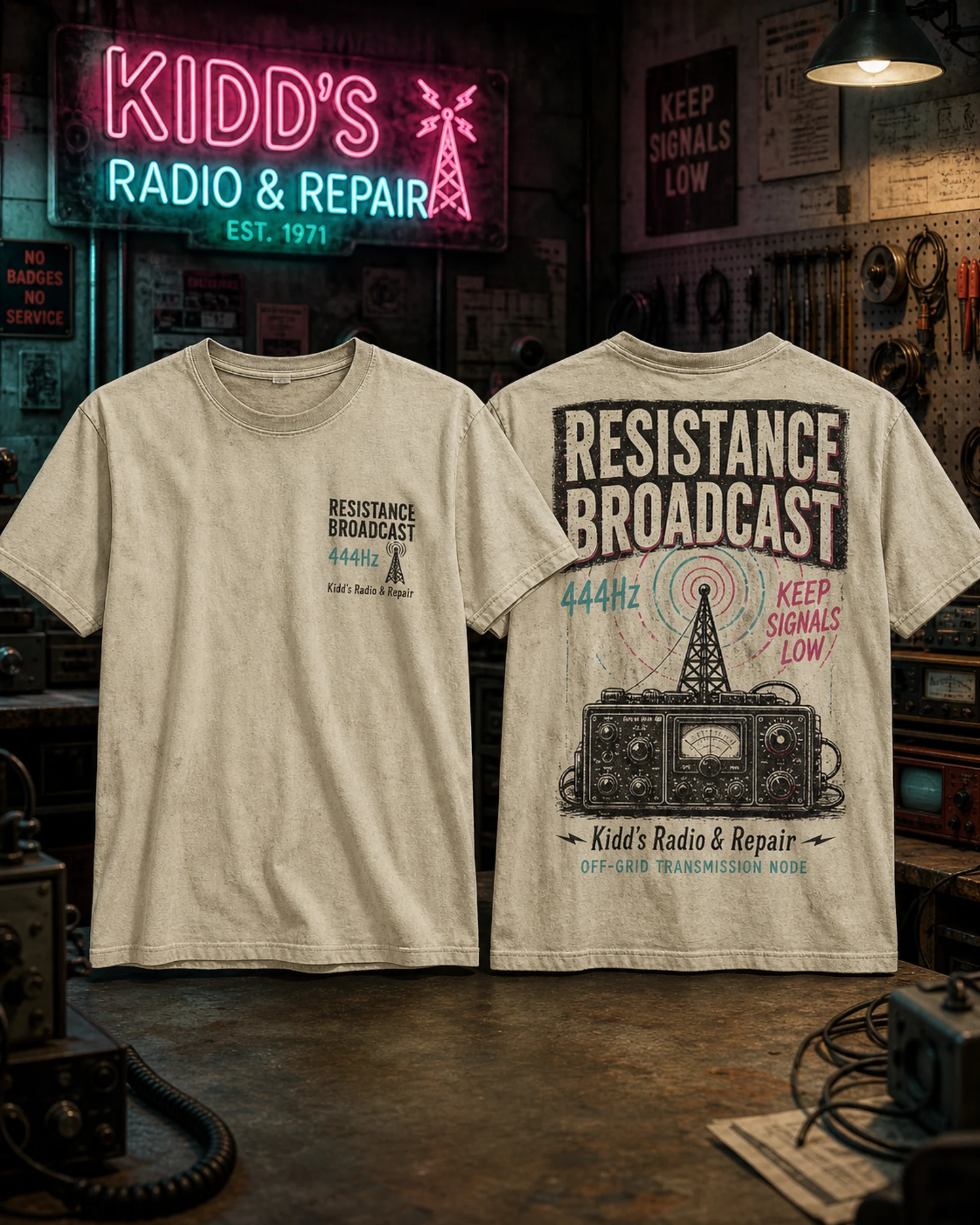 Resistance broadcast tee merch preview
