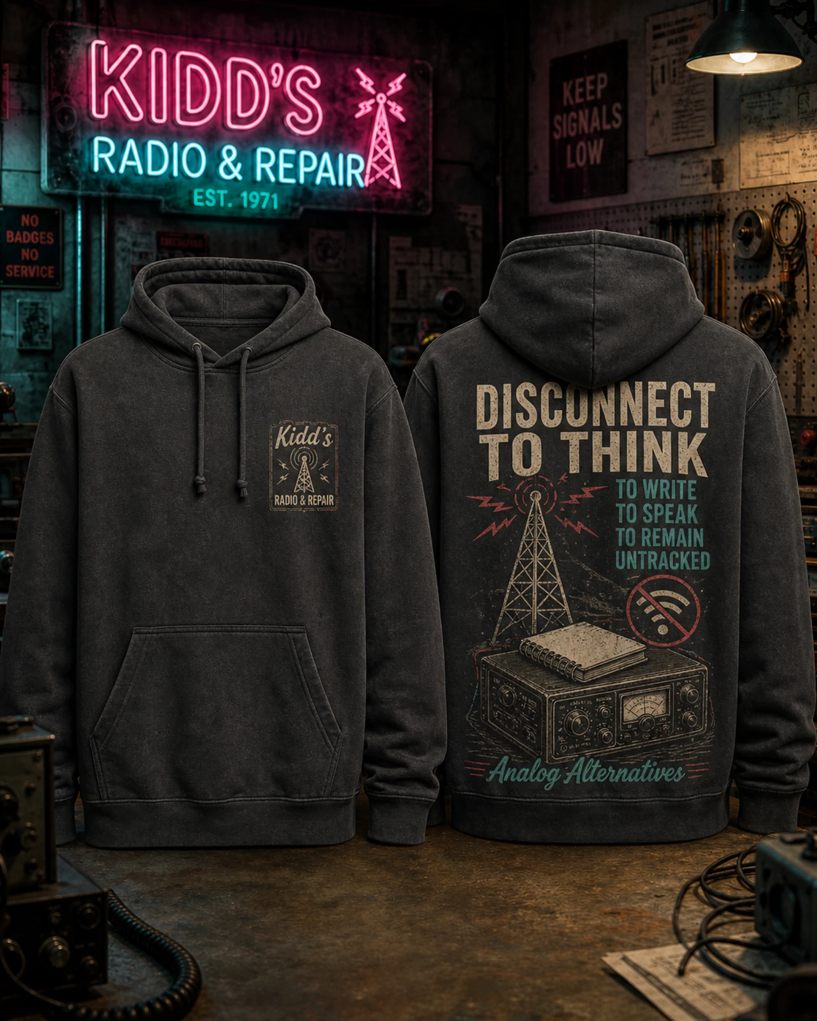 Resistance disconnect hoodie merch preview