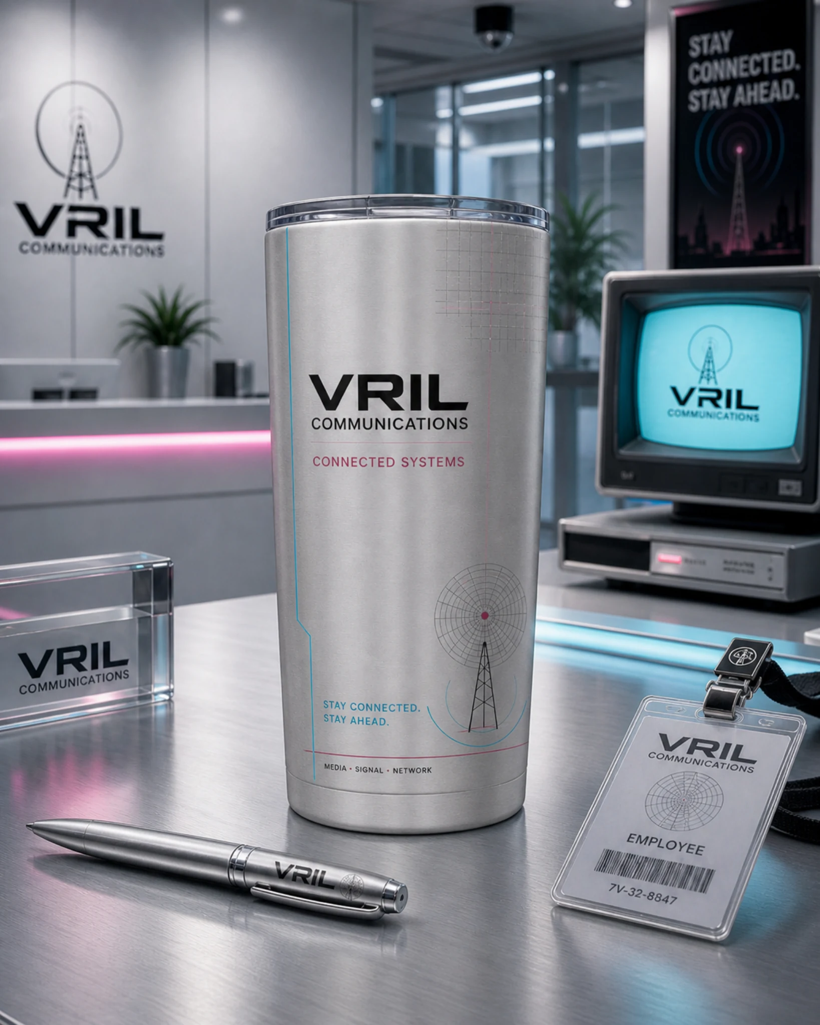 Vril connected systems tumbler merch preview
